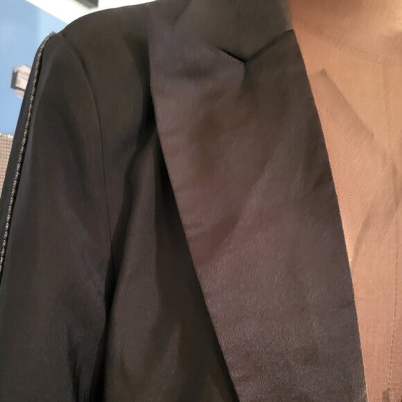 Naked Wardrobe Cropped Tuxedo Rhinestone Trim Jacket - Picture 4 of 8